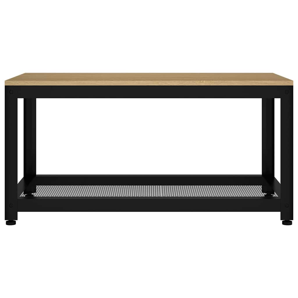 Vidaxl salontafel 90x45x45 cm mdf en ijzer lichtbruin en zwart