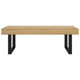 Vidaxl salontafel 120x60x40 cm mdf en ijzer lichtbruin en zwart