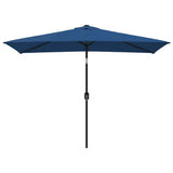 Vidaxl -Parasol mit Metallstangen 300 x 200 cm Azure Blau