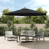 Vidaxl -schwimmendes Parasol mit Aluminiumpol 350 cm Schwarz