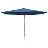 Vidaxl -Parasol mit Holzstange 350 cm blau