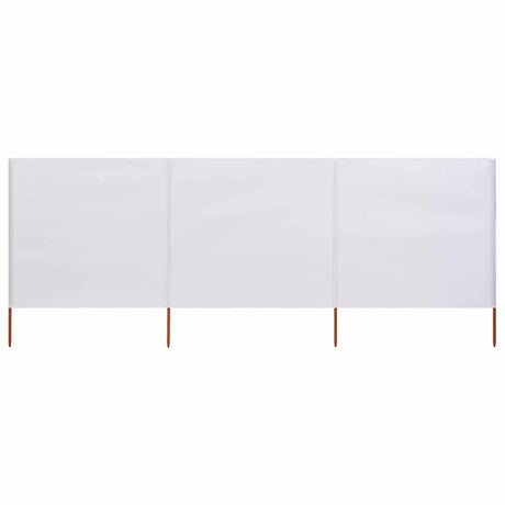 Vidaxl Windschutzscheibe 3 Paneele 400x80 cm Stoff Sand weiß