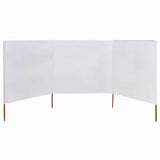 Vidaxl Windschutzscheibe 3 Paneele 400x80 cm Stoff Sand weiß