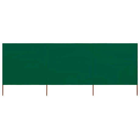 Vidaxl Windschutzscheibe 3 Paneele 400x80 cm Stoff grün