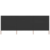 Vidaxl Windschutzscheibe 3 Paneele 400x80 cm Stoffanthrazit