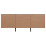 Vidaxl Windschutzscheibe 3 Paneele 400x80 cm Stofftaupe