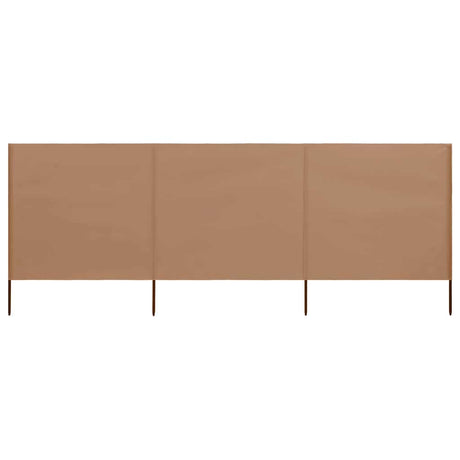 Vidaxl Windschutzscheibe 3 Paneele 400x80 cm Stofftaupe
