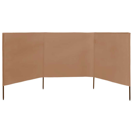 Vidaxl Windschutzscheibe 3 Paneele 400x80 cm Stofftaupe