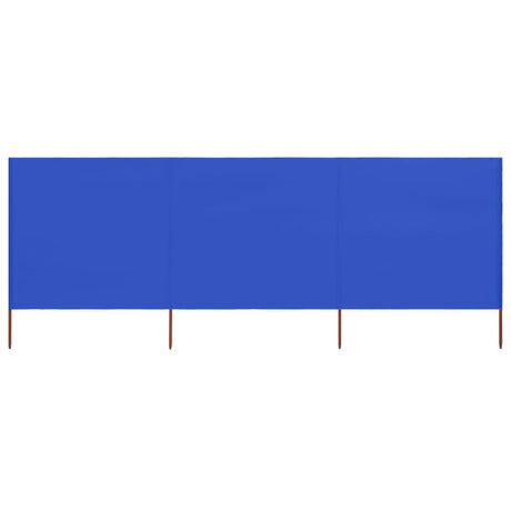 Vidaxl Windschutzscheibe 3 Paneele 400x80 cm Stoff Azure Blau