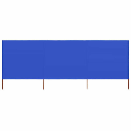 Vidaxx Windschutz 3-teilig 400x80 cm Stoff azurblau