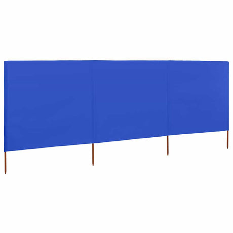 Vidaxx Windschutz 3-teilig 400x80 cm Stoff azurblau