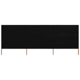 Vidaxl Windschutzscheibe 3 Paneele 400x120 cm Stoff schwarz