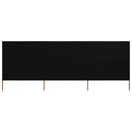 Vidaxx Windschutz 3-teilig 400x120 cm Stoff schwarz