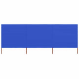 Vidaxl Windschutzscheibe 3 Paneele 400x120 cm Stoff Azure Blau