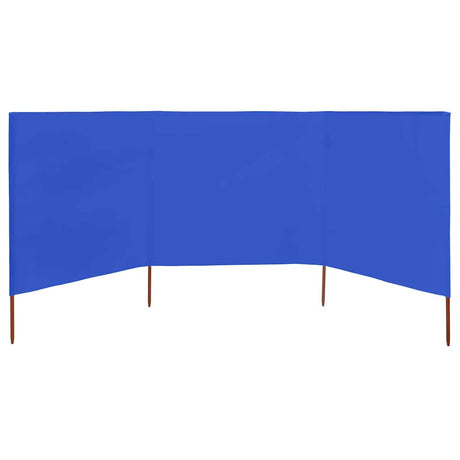 Vidaxl Windschutzscheibe 3 Paneele 400x120 cm Stoff Azure Blau