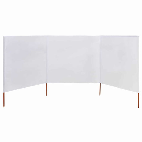 Vidaxl Windschutzscheibe 3 Paneele 400x160 cm Stoff Sand Weiß