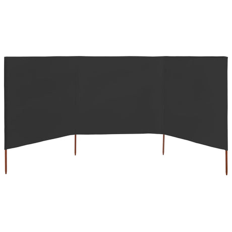 Vidaxx Windschutz 3-teilig 400x160 cm Stoff Anthrazit