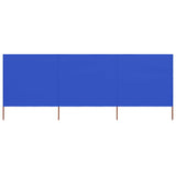 Vidaxl Windschutzscheibe 3 Paneele 400x160 cm Stoff Azure Blau