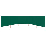 Vidaxl Windschutzscheibe 5 Paneele 600x80 cm Stoff grün