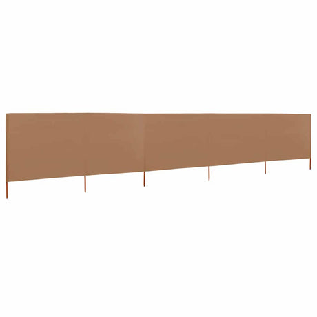 Vidaxl Windschutzscheibe 5 Paneele 600x80 cm Stofftaupe