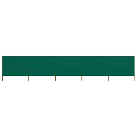 Vidaxl Windschutzscheibe 5 Paneele 600x120 cm Stoff grün