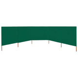 Vidaxl Windschutzscheibe 5 Paneele 600x120 cm Stoff grün