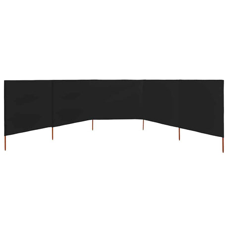 Vidaxx Windschutz 5 Paneele 600x120 cm Stoff schwarz