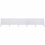 Vidaxl Windschutzscheibe 5 Paneele 600x160 cm Stoff Sand weiß