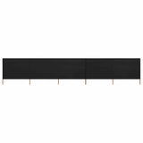 Vidaxl Windschutzscheibe 5 Paneele 600x160 cm Stoff schwarz