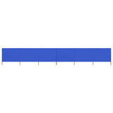 Vidaxl Windschutzscheibe 6 Paneele 800x80 cm Stoff Azure Blau