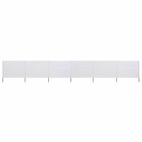 Vidaxl Windschutzscheibe 6 Paneele 800x120 cm Stoff Sand weiß