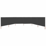 Vidaxl Windschutzscheibe 6 Paneele 800x120 cm Stoffanthrazit