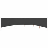 Vidaxl Windschutzscheibe 6 Paneele 800x120 cm Stoffanthrazit