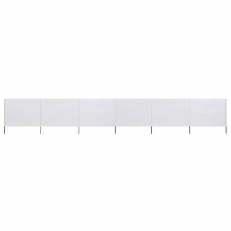 Vidaxl Windschutzscheibe 6 Paneele 800x160 cm Stoff Sand Weiß