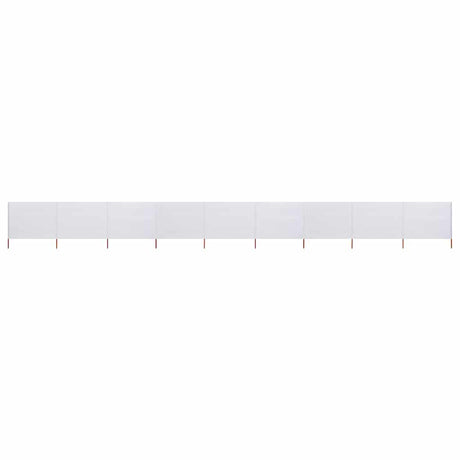 Vidaxl Windschutzscheibe 9 Paneele 1200x80 cm Stoff Sand weiß