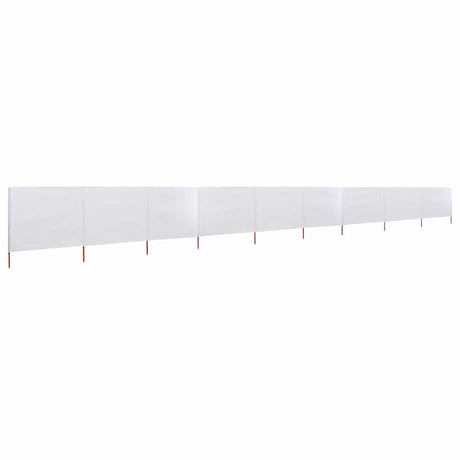 Vidaxl Windschutzscheibe 9 Paneele 1200x80 cm Stoff Sand weiß