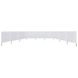 Vidaxl Windschutzscheibe 9 Paneele 1200x80 cm Stoff Sand weiß