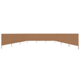Vidaxl Windschutzscheibe 9 Paneele 1200x80 cm Stofftaupe