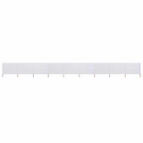 Vidaxl Windschutzscheibe 9 Paneele 1200x120 cm Stoff Sand Weiß