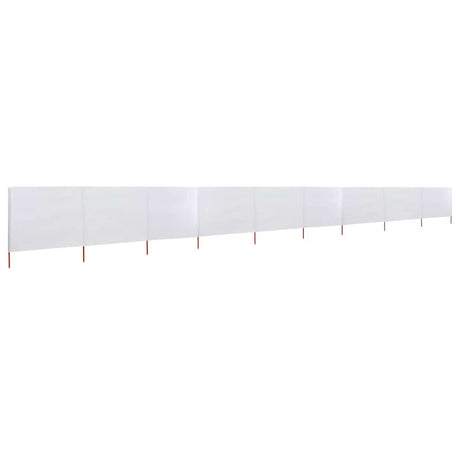 Vidaxl Windschutzscheibe 9 Paneele 1200x120 cm Stoff Sand Weiß
