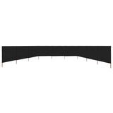 Vidaxl Windschutzscheibe 9 Paneele 1200x120 cm Stoff schwarz