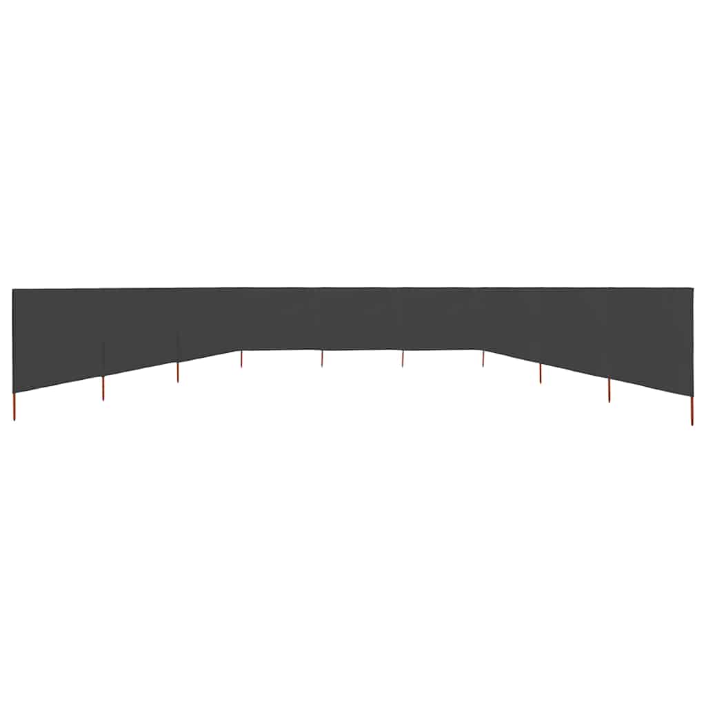 Vidaxl Windschutzscheibe 9 Paneele 1200x160 cm Stoffanthrazit