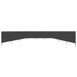 Vidaxl Windschutzscheibe 9 Paneele 1200x160 cm Stoffanthrazit