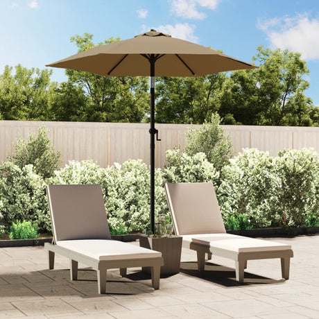 Vidaxl Parasol 200x224 cm Aluminiumtaupe
