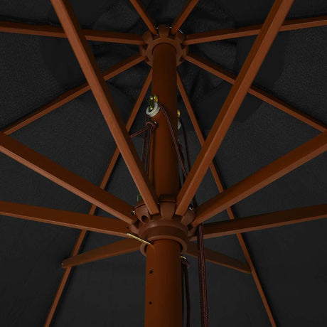 Vidaxl -Parasol mit Holzstange 330 cm Anthrazit