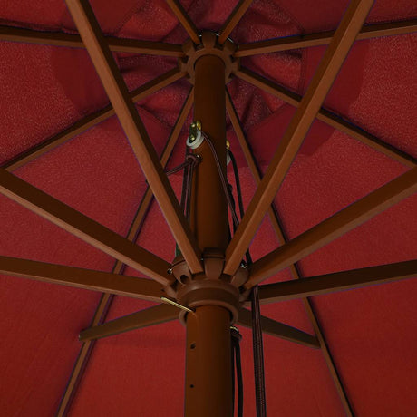 Vidaxl -Parasol mit Holzstange 330 cm Terrakotta -gelöscht