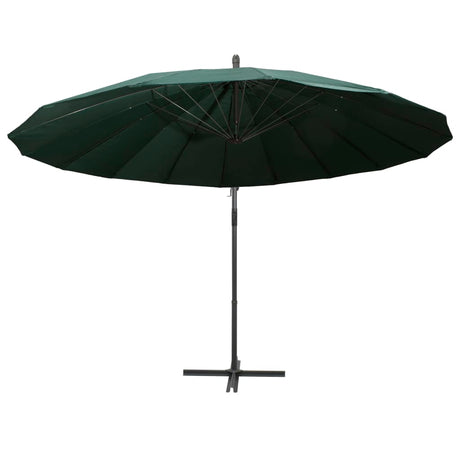 Vidaxl zweefparasol met aluminium paal 3 m groen