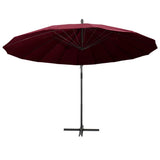Vidaxl -schwimmendes Parasol mit Aluminiumpol 3 m Bordeaux -Rot
