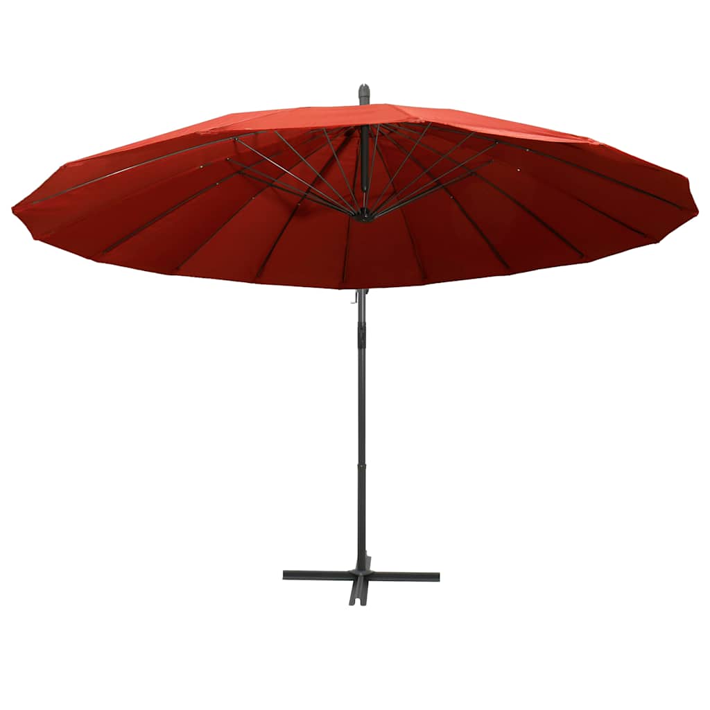 Vidaxl zweefparasol met aluminium paal 3 m terracotta