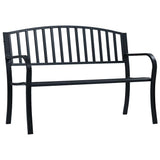 Vidaxl tuinbank 125 cm staal zwart